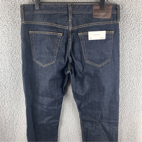 AG Adriano Goldschmeid Men's Dark Wash Size 32x34 Everett Slim Blue Jeans - Picture 13 of 14